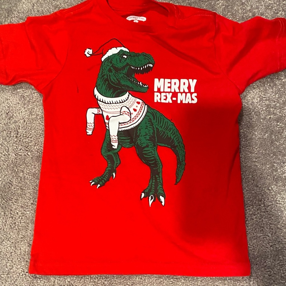 T-Rex dinosaur Christmas shirt